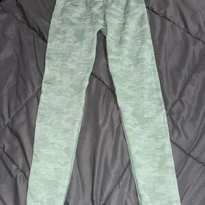 Gymshark Green Leggings with camo pattern